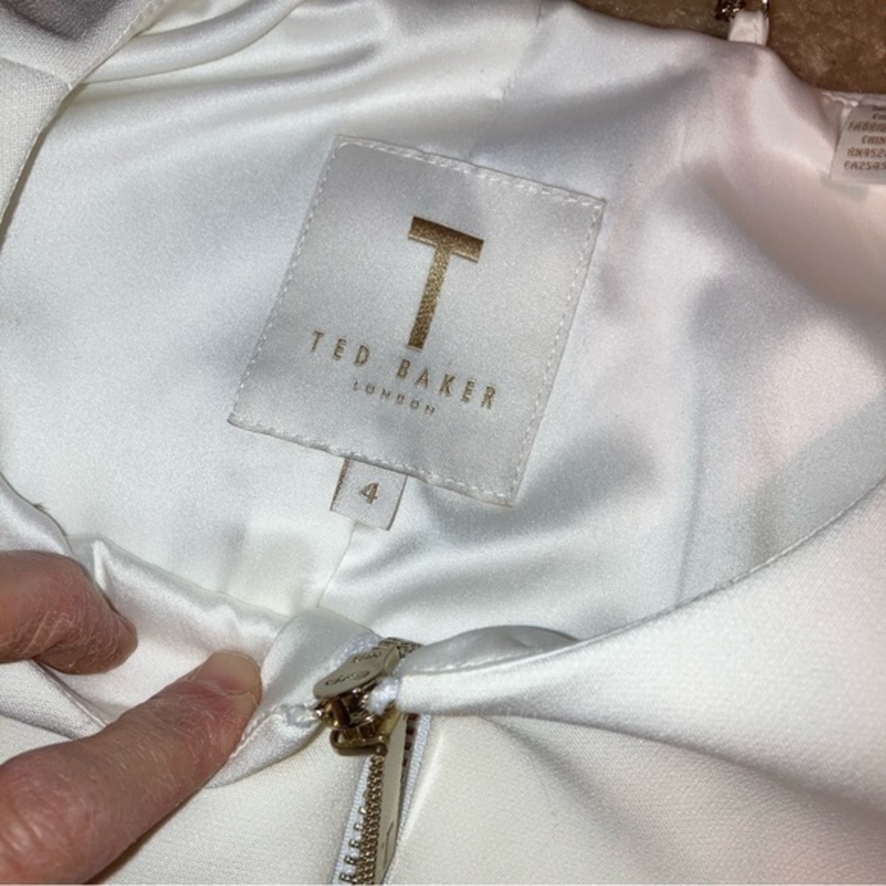 Ted baker creamy white zippered blazer suit jacket - Picture 6 of 9
